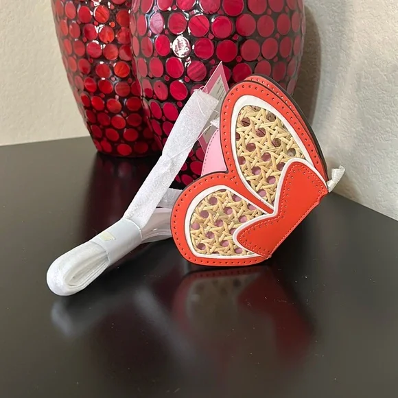 Kate Spade NWT Wing It Wicker Butterfly Coin Purse On A Chain - Picture 1 of 11